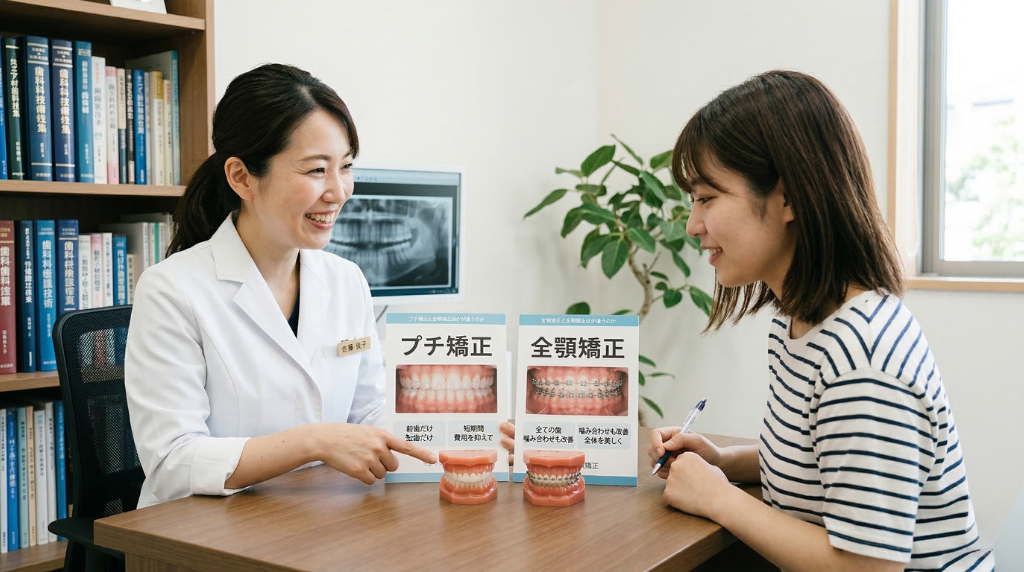 プチ矯正と全顎矯正はそもそも何が違うのか